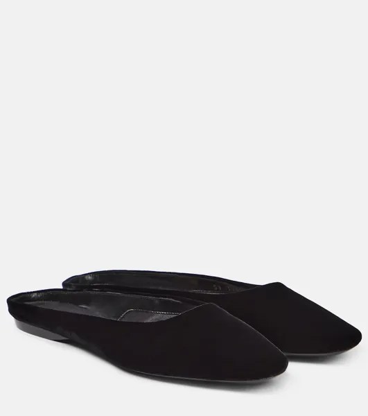 Бархатные мюли Lido Saint Laurent, черный