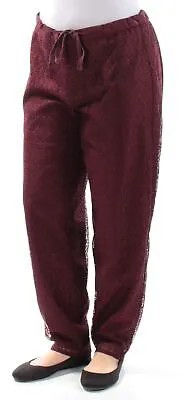 Женские вечерние брюки бордового цвета с кружевом ANNE KLEIN. Размер: 6.