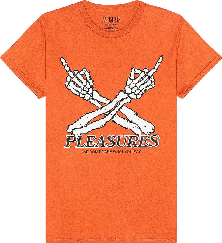 Футболка Pleasures Don't Care 'Orange', оранжевый