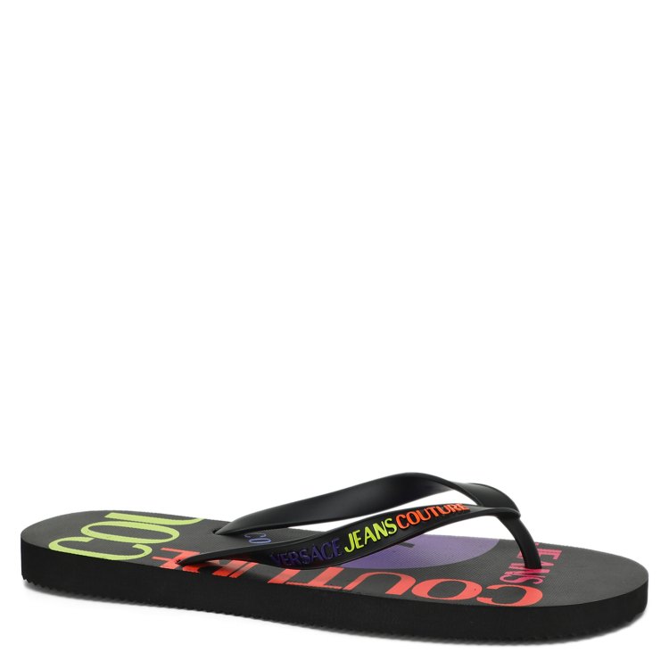 Шлепанцы мужские Versace Jeans Couture 74YA3SQ7 черные 42 EU