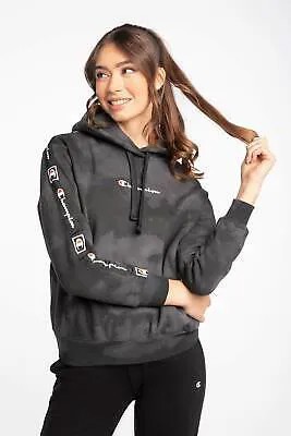 Champion Fashion Tie Dye Hoodie женская черно-белая спортивная толстовка с капюшоном