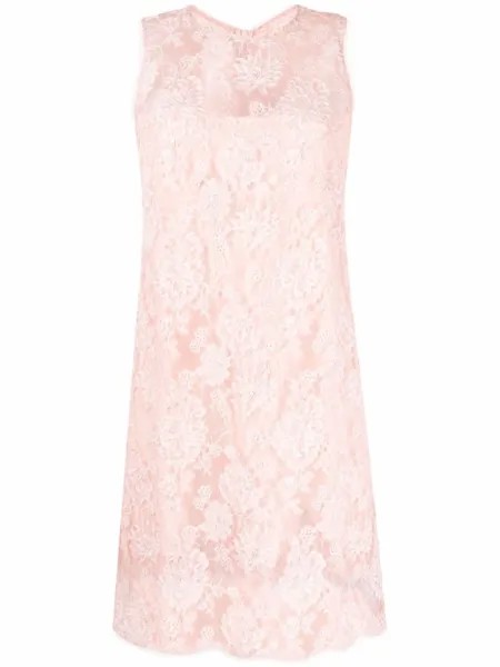 Ermanno Scervino кружевное платье без рукавов, розовый