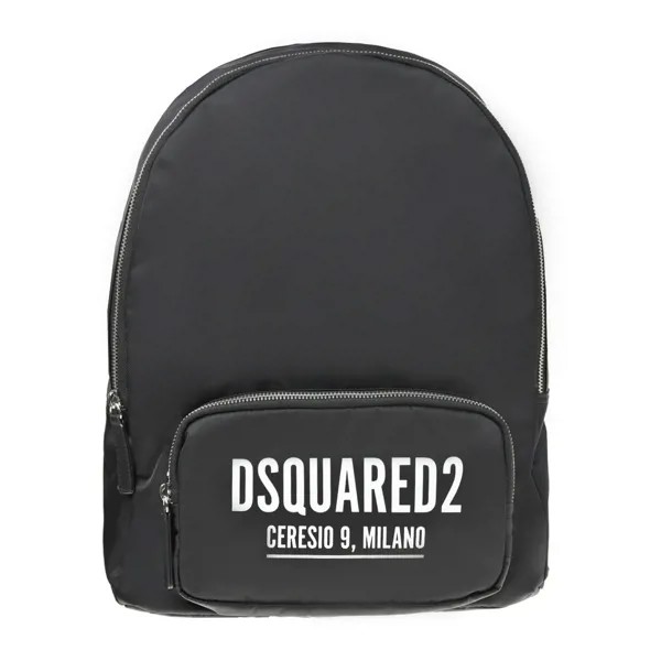 Черный рюкзак с накладным карманом, 38x32x12 см Dsquared2 детский