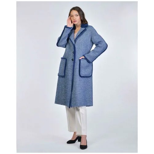 Пальто шерстяное с отделкой из меха норки, Manzoni24, 44 итальянский, 46 российский