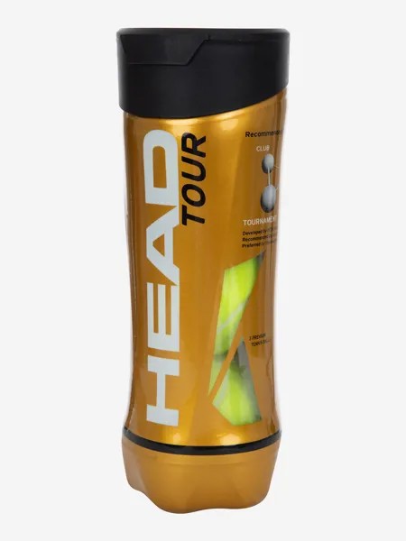 Набор мячей для большого тенниса Head Tour, 3 шт, Желтый