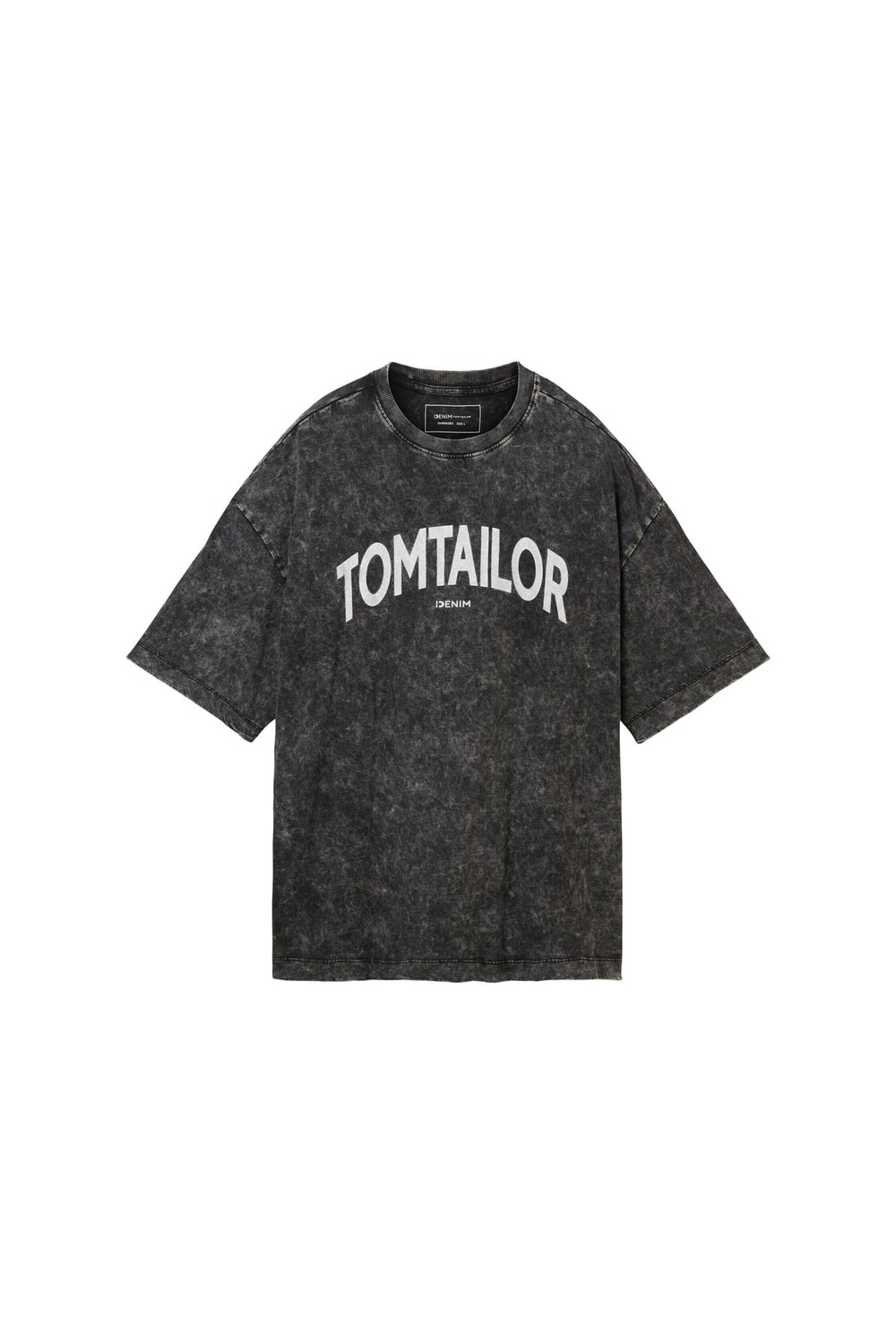 Футболка – черная – стандартного кроя Tom Tailor Denim, черный