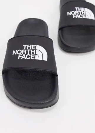 Черно-белые шлепанцы The North Face Base Camp II-Черный