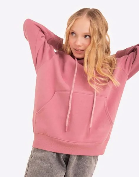 Розовое худи oversize для девочки Gloria Jeans