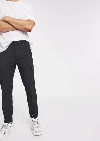 Серые строгие брюки карго Celio-Серый
