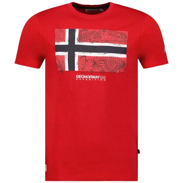 Sw1239Hgno мужская футболка с коротким рукавом Geographical Norway, красный