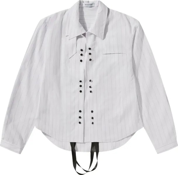 Куртка Kiko Kostadinov Tonino Shirt 'Wide Beige Stripe', белый