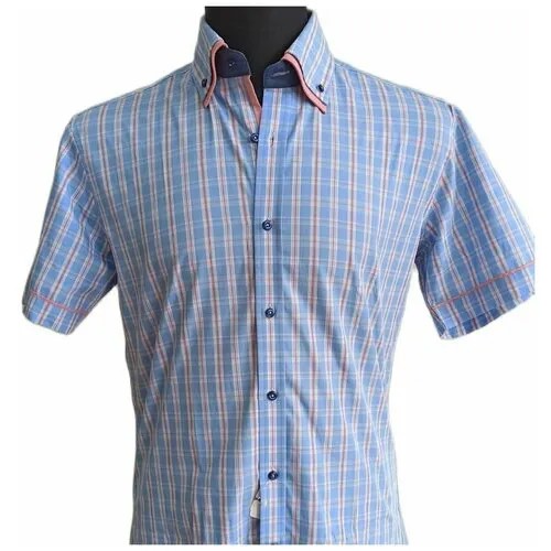 Рубашка GroStyle, размер 46/182-188, горчичный, голубой