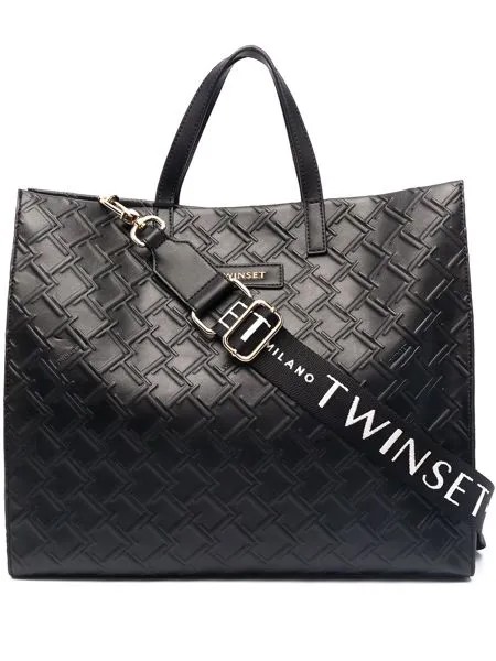 TWINSET сумка-шопер с тисненым логотипом