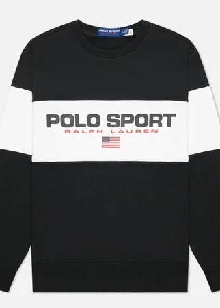 Мужская толстовка Polo Ralph Lauren Polo Sport Colour-Blocked Fleece Crew Neck, цвет чёрный, размер L
