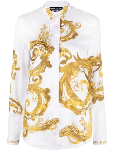 Versace Jeans Couture рубашка с принтом Chain Couture, белый