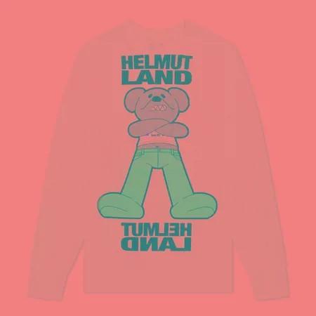 Мужской лонгслив Helmut Lang Helmut Land Mascot, цвет белый, размер XL