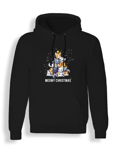 Худи унисекс Каждому Своё Merry Christmas/Рождество/Новый год NY8 черное 3XL