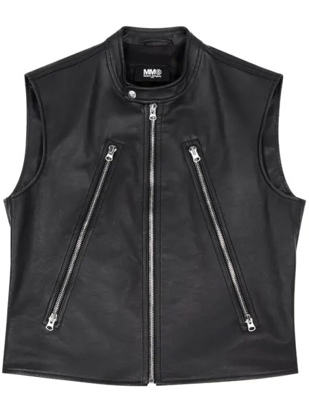 MM6 Maison Margiela байкерский жилет, черный
