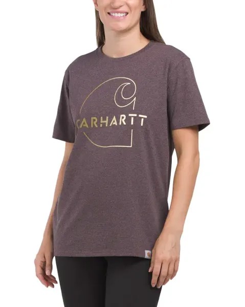 Футболка свободного кроя с логотипом Carhartt, цвет Blackberry