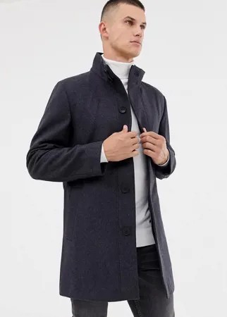 Пальто с добавлением шерсти и воротом-трубой French Connection-Серый