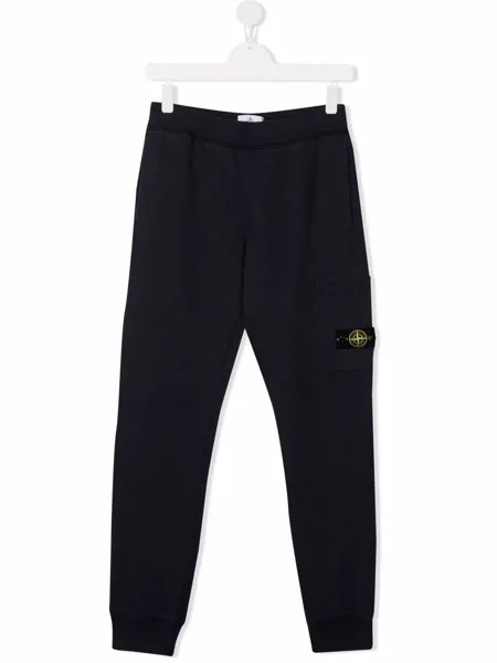 Stone Island Junior спортивные брюки с нашивкой-логотипом