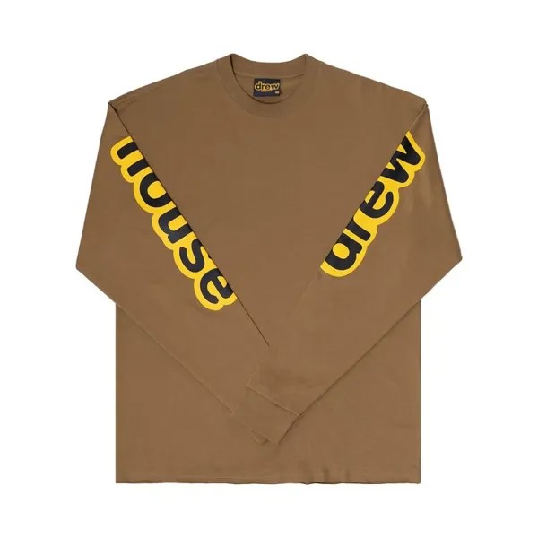 Футболка Drew House Long-Sleeve Hug Tee, коричневый