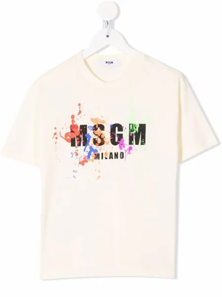 MSGM Kids футболка с логотипом