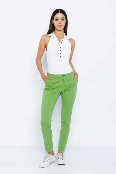 Узкие брюки с заниженной талией Giorgio Di Mare, зеленый