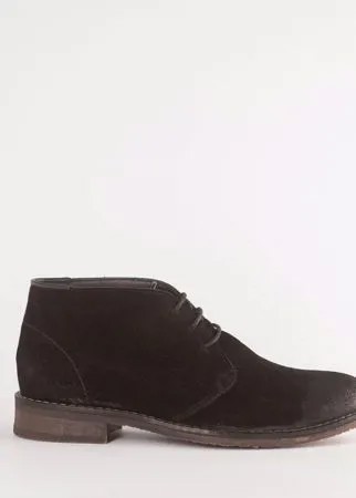 Черные ботинки из натурального нубука Calipso
