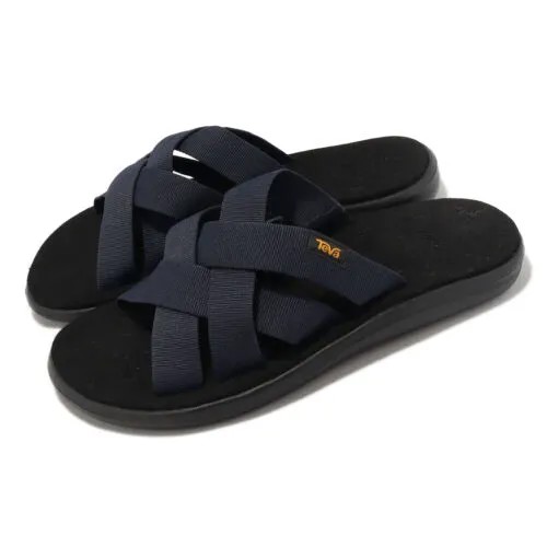 Teva M Voya Slide Темно-синие Мужские повседневные сандалии Тапочки 1099272-NAVY