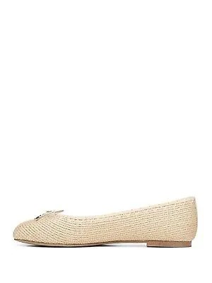 Женские балетки SAM EDELMAN бежевого цвета с логотипом Raffia Falcon Round Toe Slip On Ballet 8 M