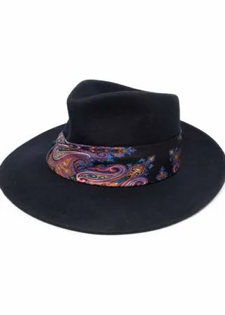 ETRO шляпа-федора с узором пейсли
