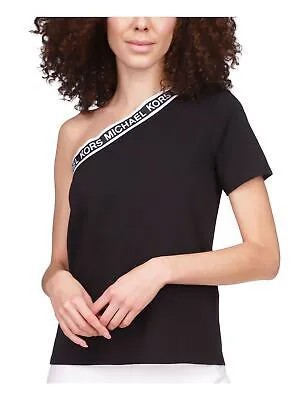 MICHAEL MICHAEL KORS Женская черная футболка с коротким рукавом Petites P\M