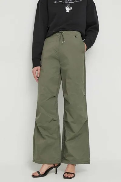 Брюки Calvin Klein Jeans, зеленый
