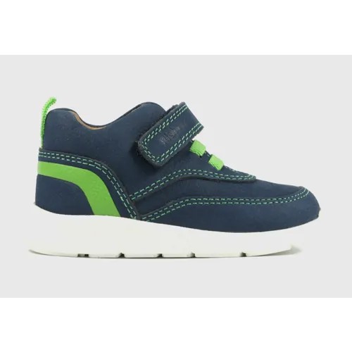 Ботинки Richter, демисезонные, натуральный нубук, на липучках, размер 28, синий, зеленый