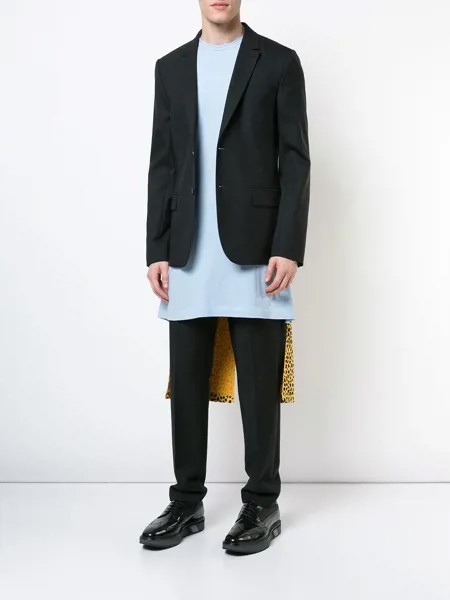 Comme Des Garçons Homme Plus футболка с удлиненной контрастной спинкой