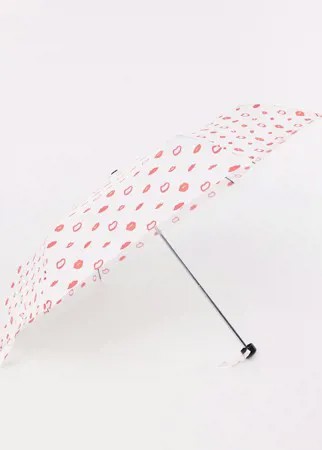 Белый зонт с принтом 