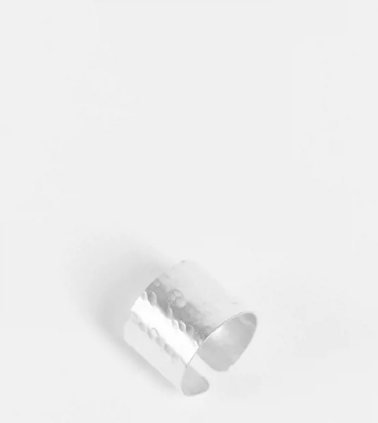 Массивное серебряное кольцо ручной работы с кованым эффектом People Tree-Серебряный