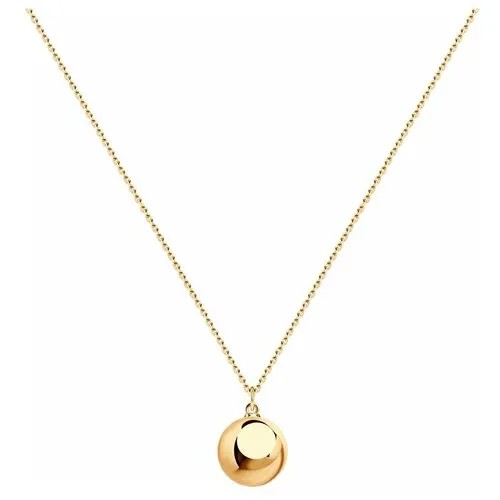 Колье Diamant, серебро, 925 проба, золочение, длина 40 см.