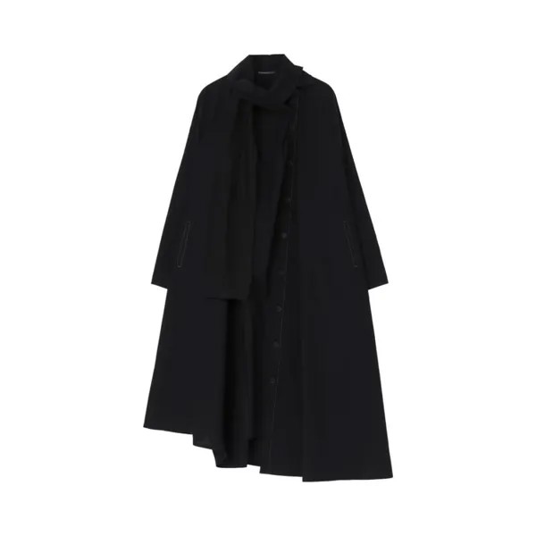 Платье Yohji Yamamoto Stole Detail Draped Dress, черный
