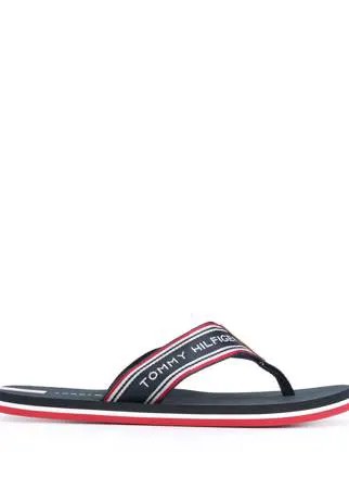 Tommy Hilfiger полосатые шлепанцы с логотипом