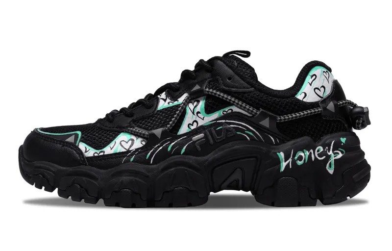 Кроссовки FILA Cat Claw Lifestyle Shoes Unisex Low-top Black/green, черный