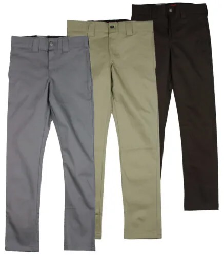 Dickies Мужские узкие узкие рабочие брюки из эластичного твила Брюки цвета хаки - 3 цвета
