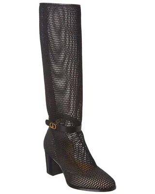 Женские ботинки из сетки и кожи Dior Empreinte, черные 37,5