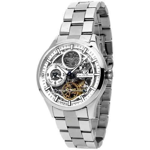 Наручные часы Carl von Zeyten Skeleton Наручные часы Carl von Zeyten CVZ0063SLMS, серебряный