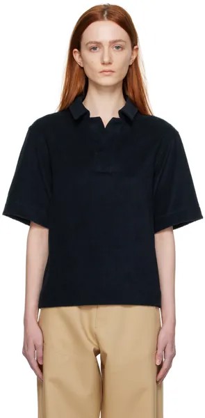 Черная футболка-поло с воротником-стойкой ZEGNA