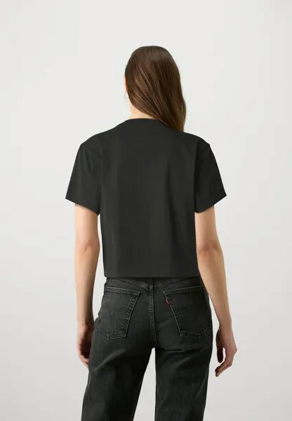 Базовая футболка BOXY TRIANG Guess Jeans, черный