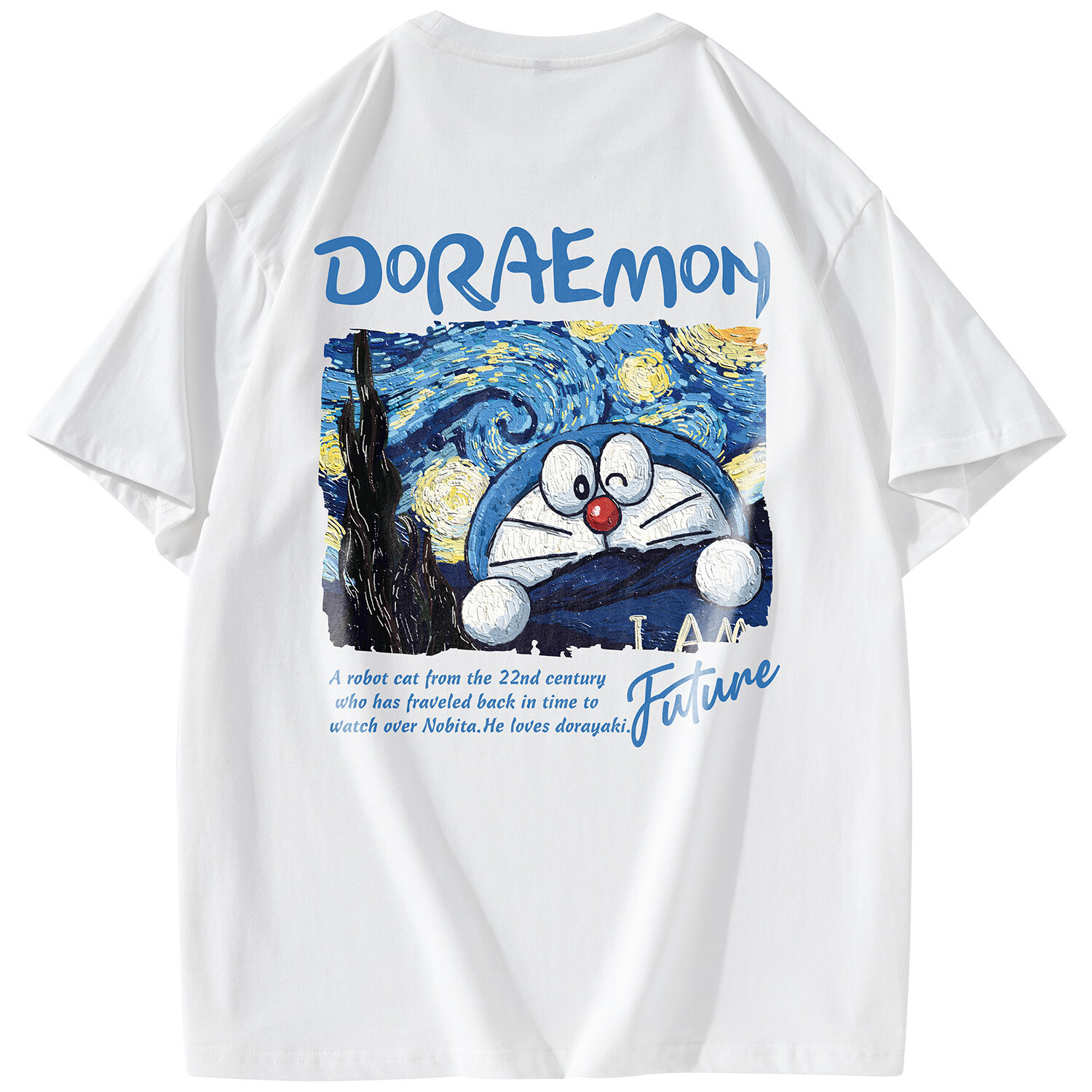 Футболка унисекс Doraemon, темно-синий