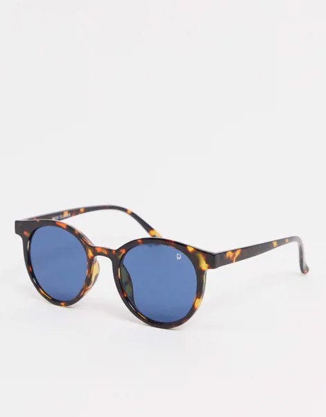Круглые солнцезащитные очки в черепаховой оправе Dusk To Dawn-Коричневый