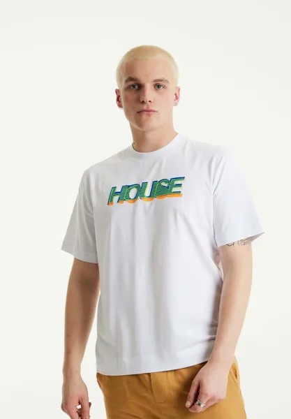 Футболка с принтом House of Holland, белый